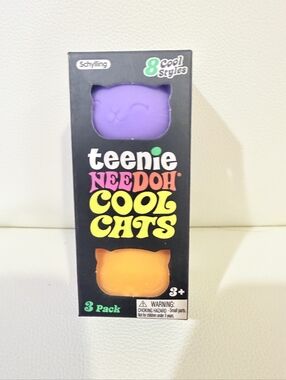 NeeDoh Teenie Cool Cats Stress Ball 3-Pack